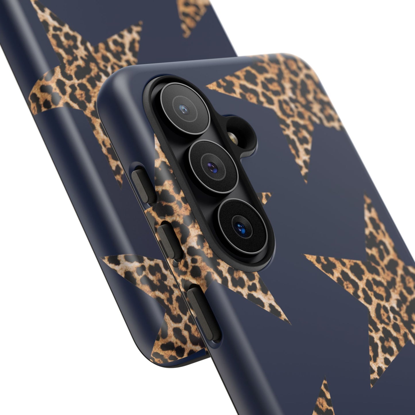 Navy Leopard Print Stars Phone Case