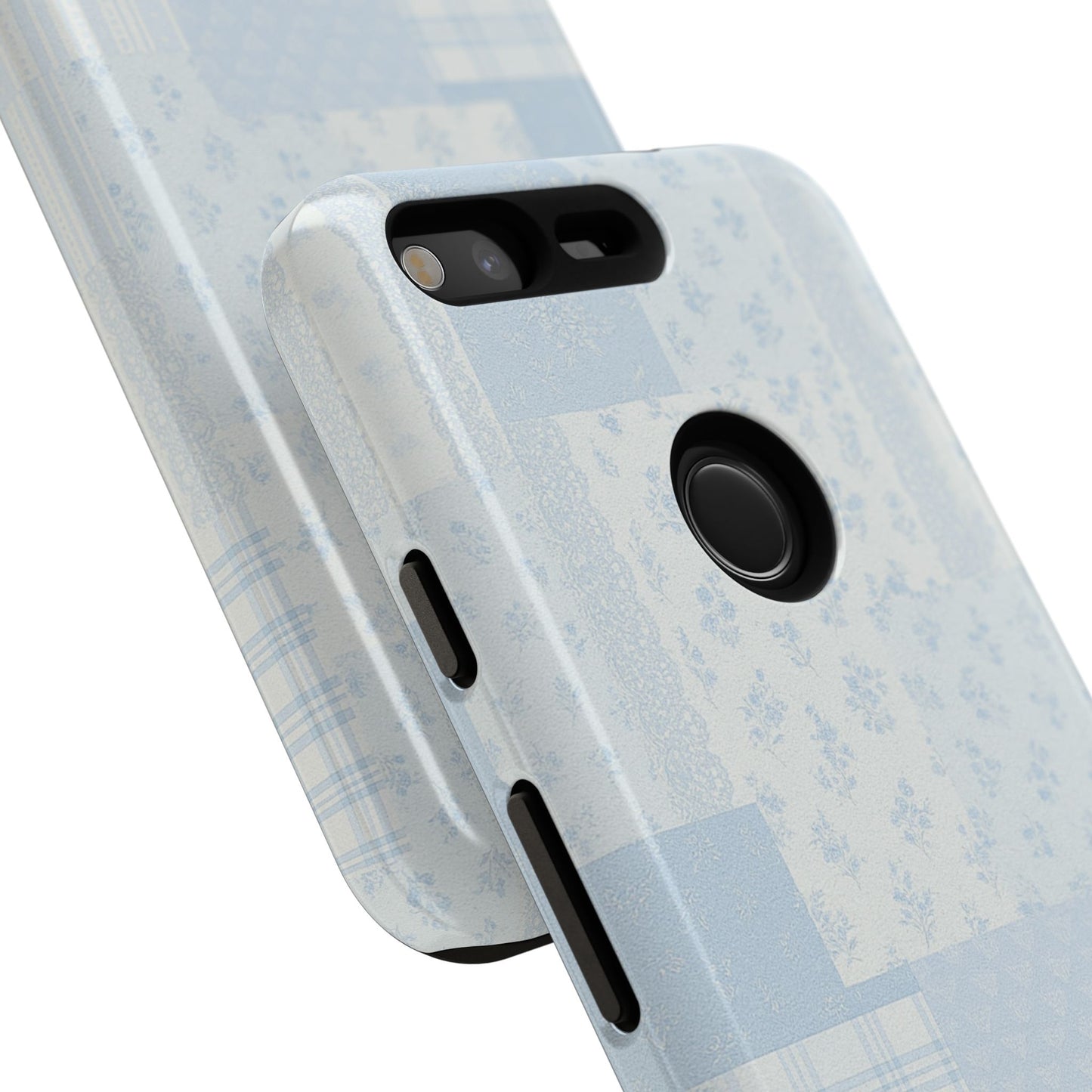 Blue Floral Lace Phone Case