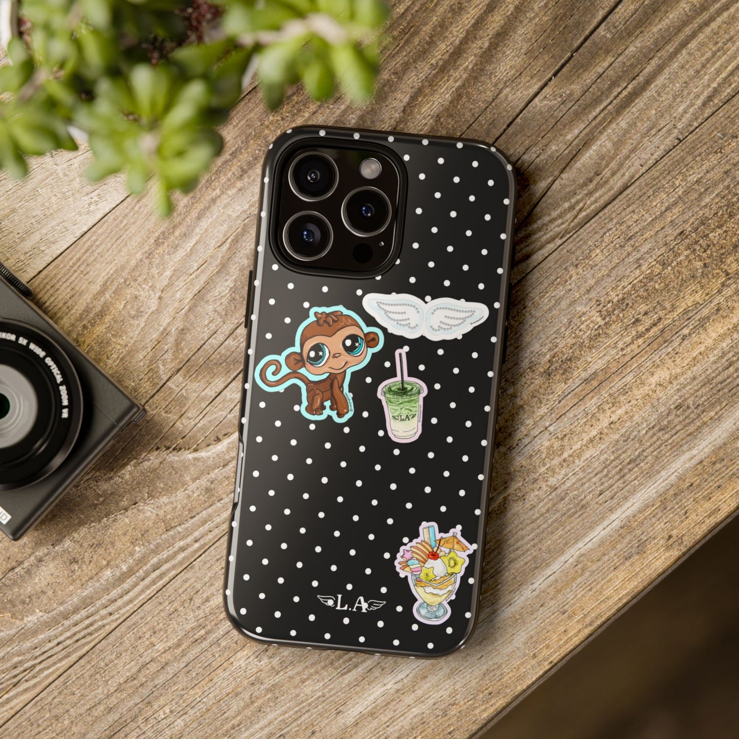 Polka Dot Sticker Phone Case