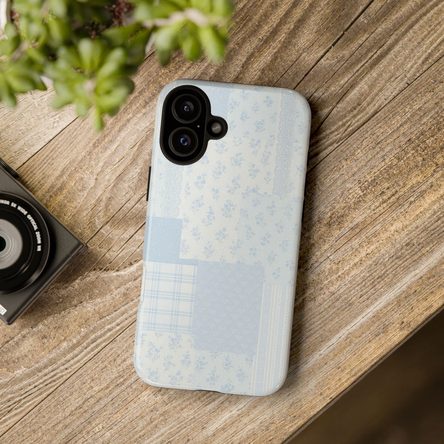 Blue Floral Lace Phone Case