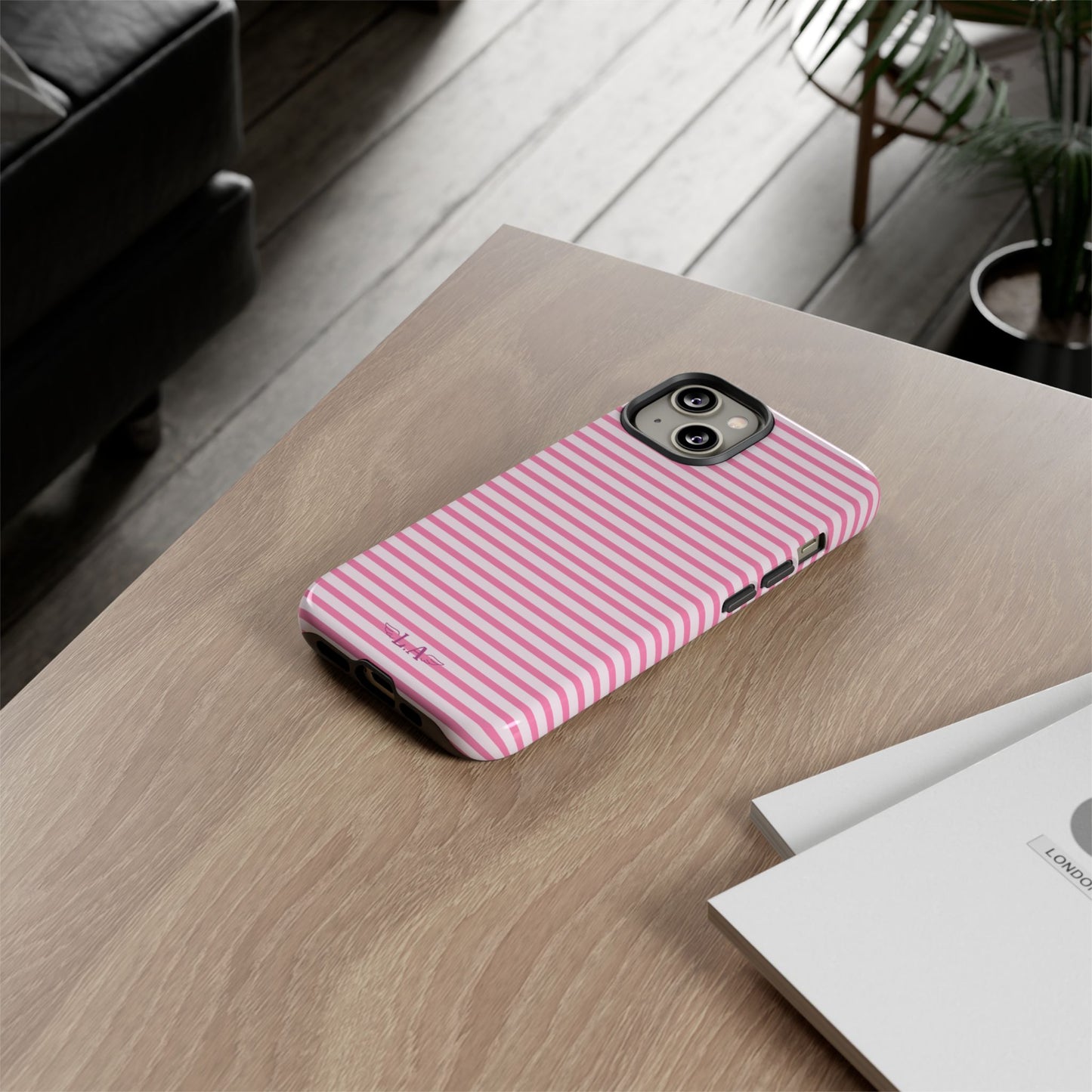 Pink Pinstripes Phone Case