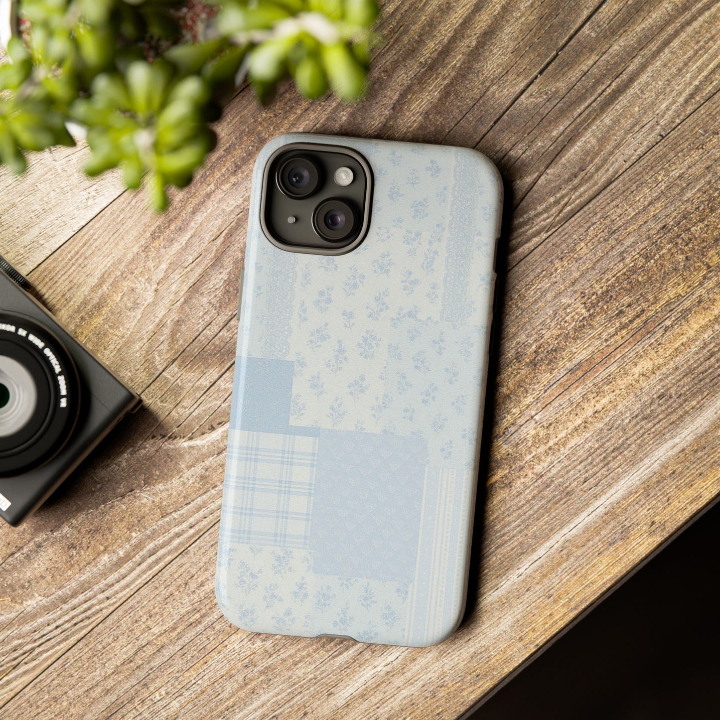 Blue Floral Lace Phone Case