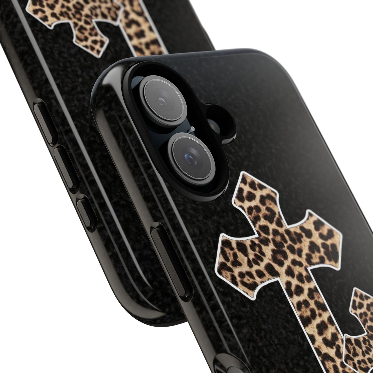 Leopard Print Crosses Phone Case