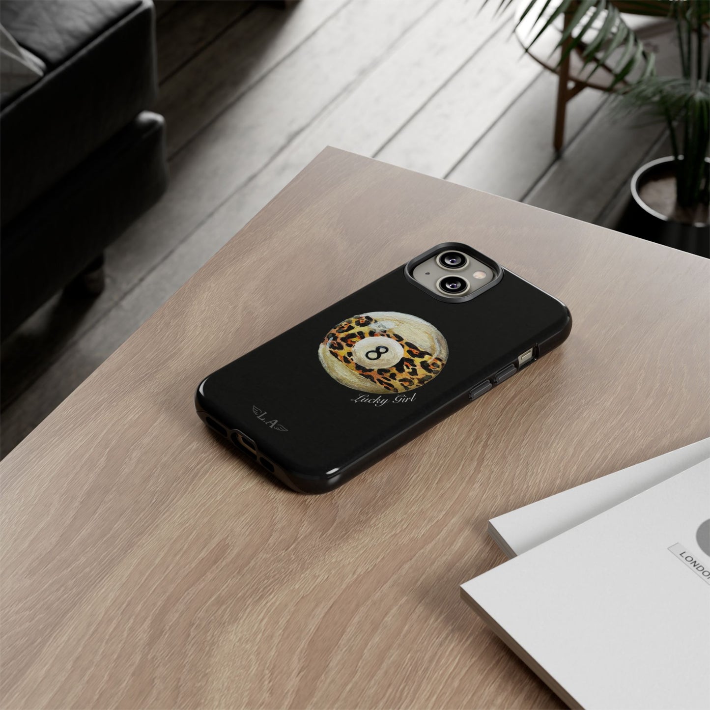 Leopard Print 8 Ball Phone Case