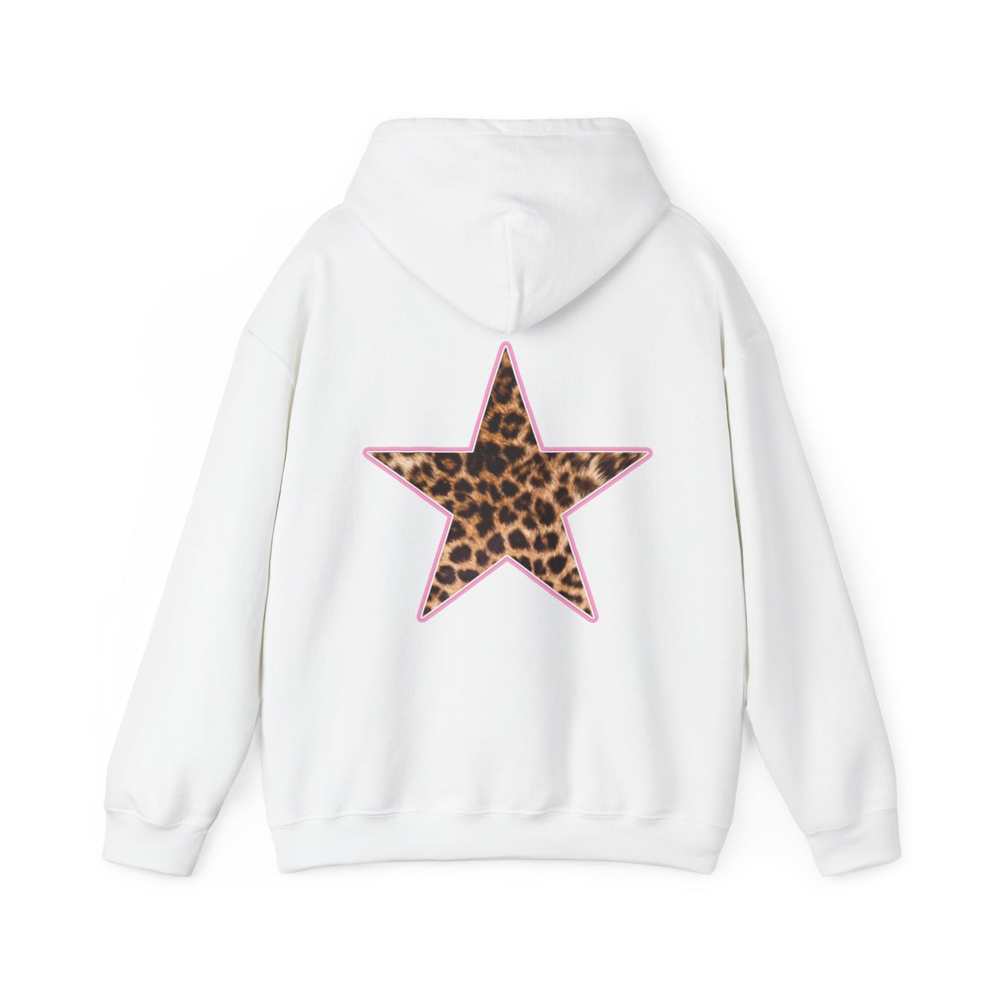Pink Leopard Print Star Hoodie