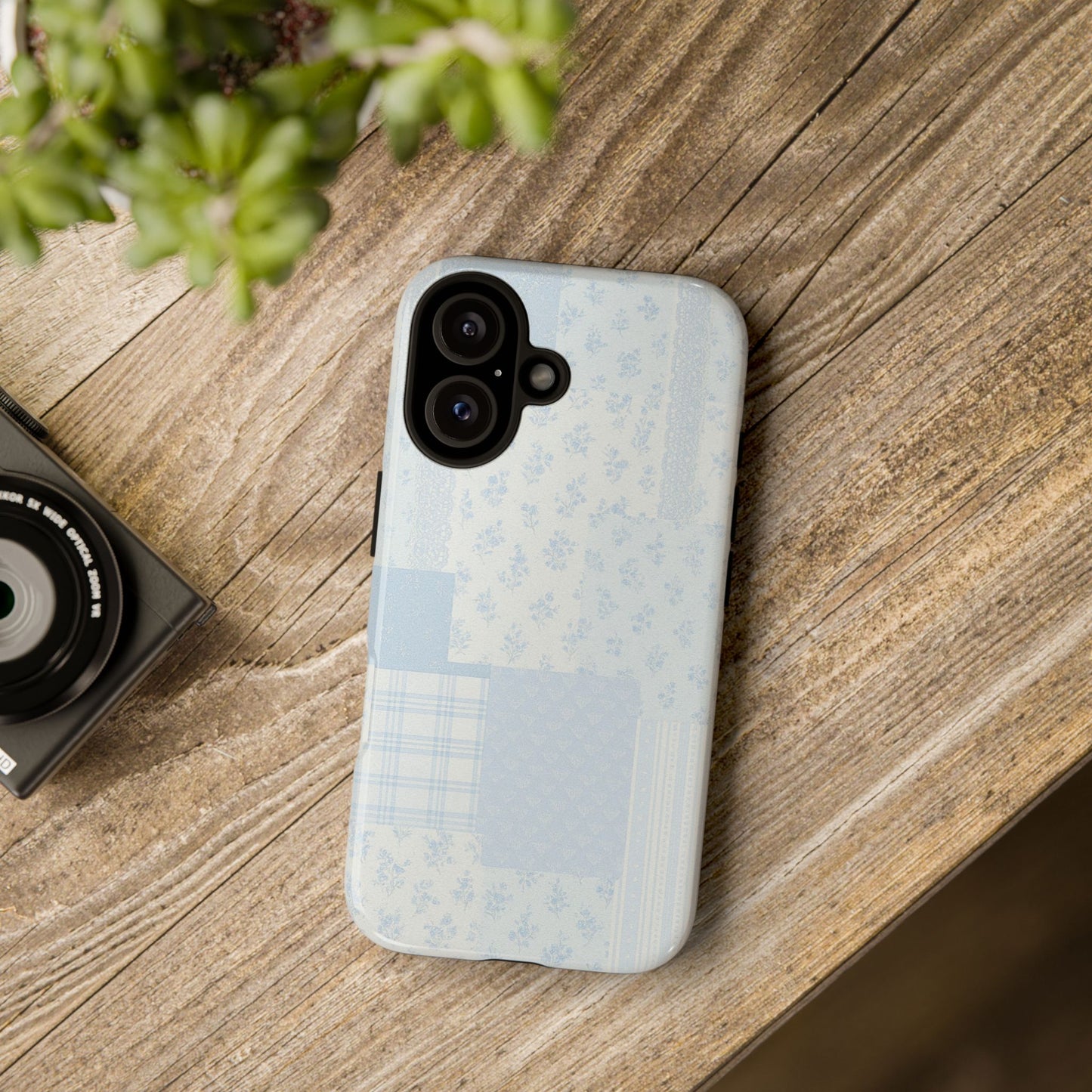Blue Floral Lace Phone Case