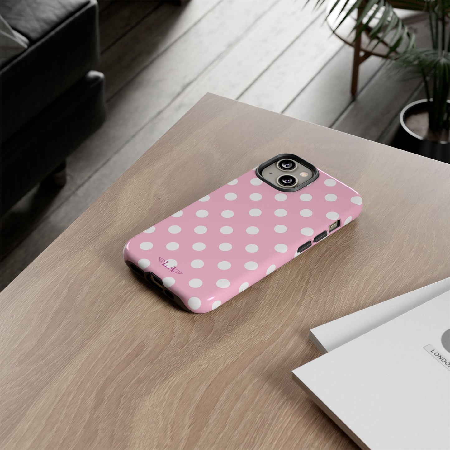 Pink Polka Dot Phone Case