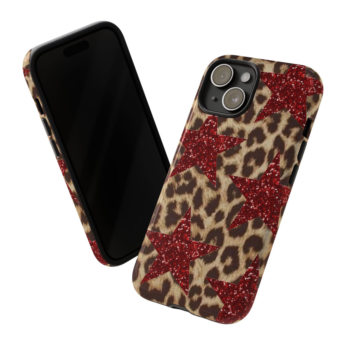 Red Star Leopard Print Phone Case