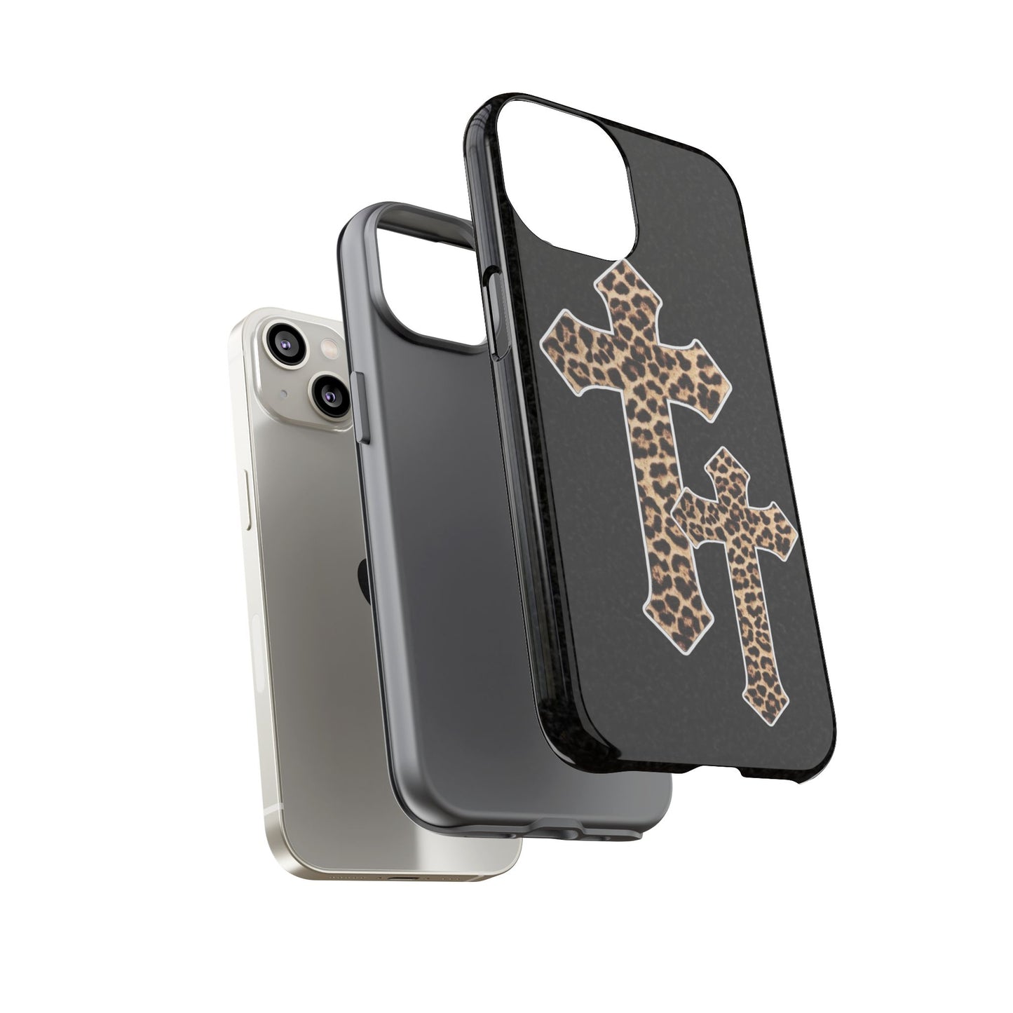 Leopard Print Crosses Phone Case