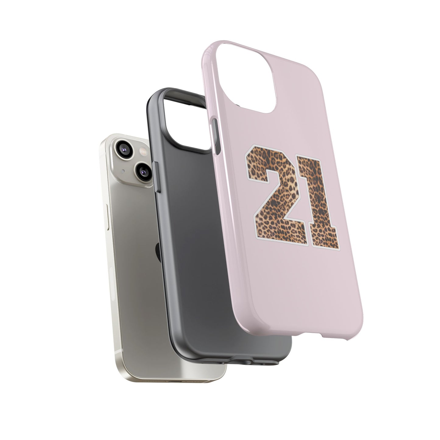 Y2K Leopard Print Number Phone Case