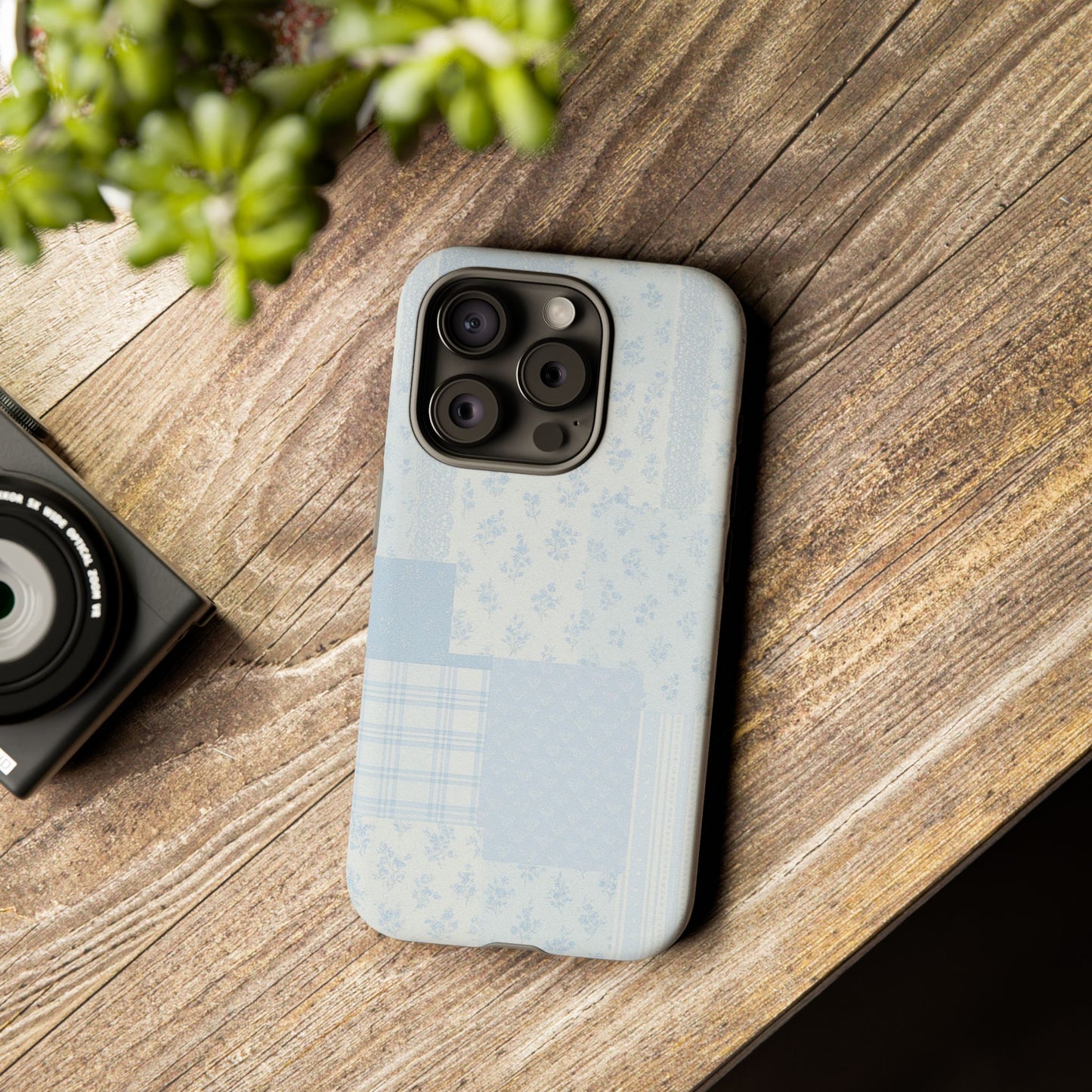 Blue Floral Lace Phone Case