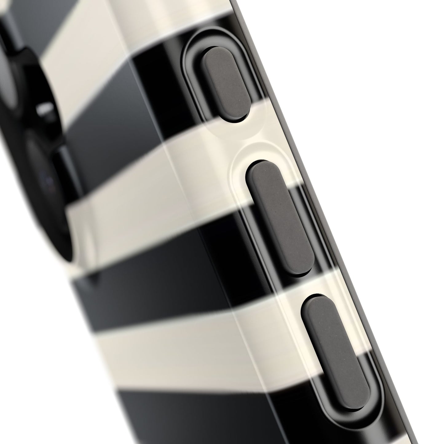 Black + White Stripe Phone Case (MagSafe)