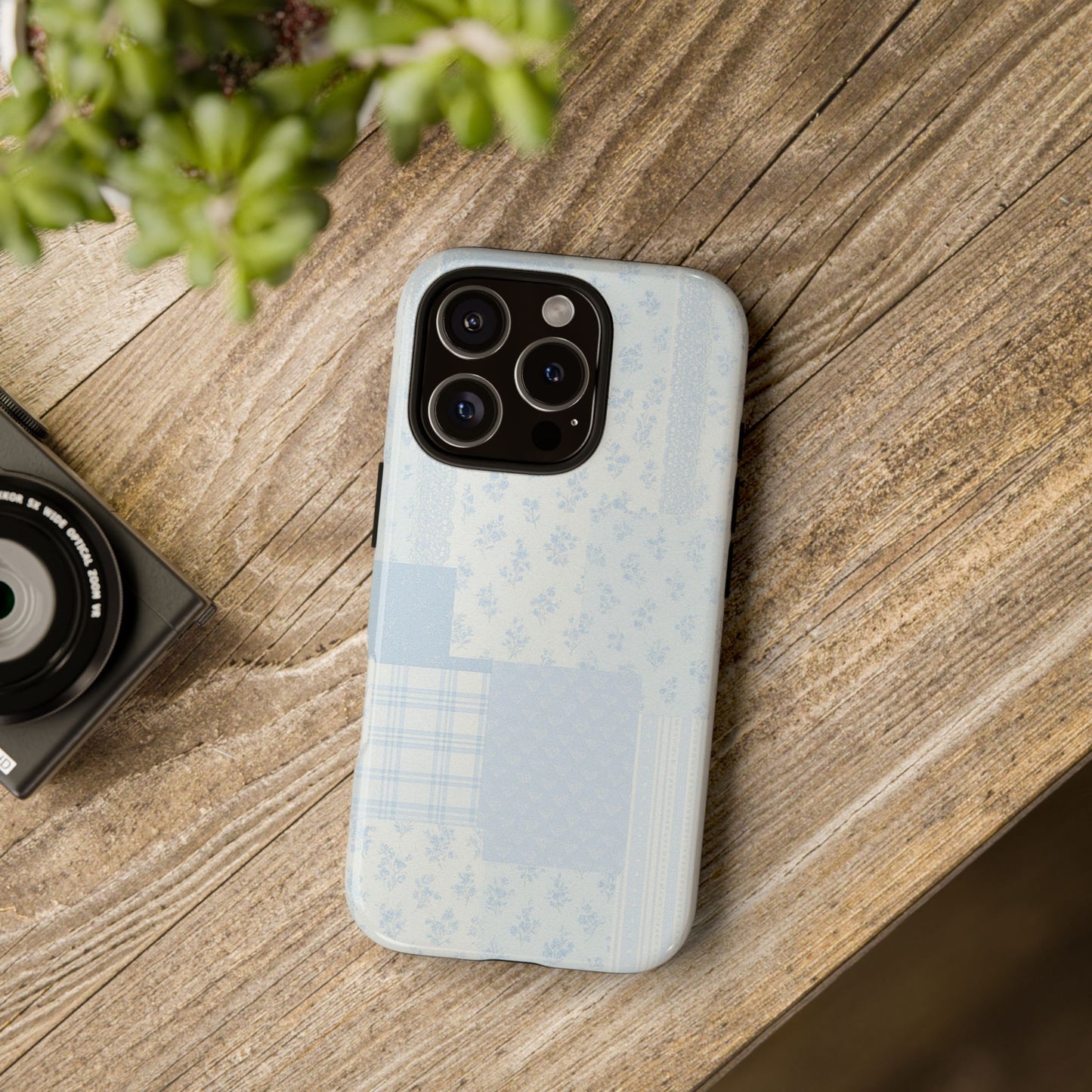 Blue Floral Lace Phone Case