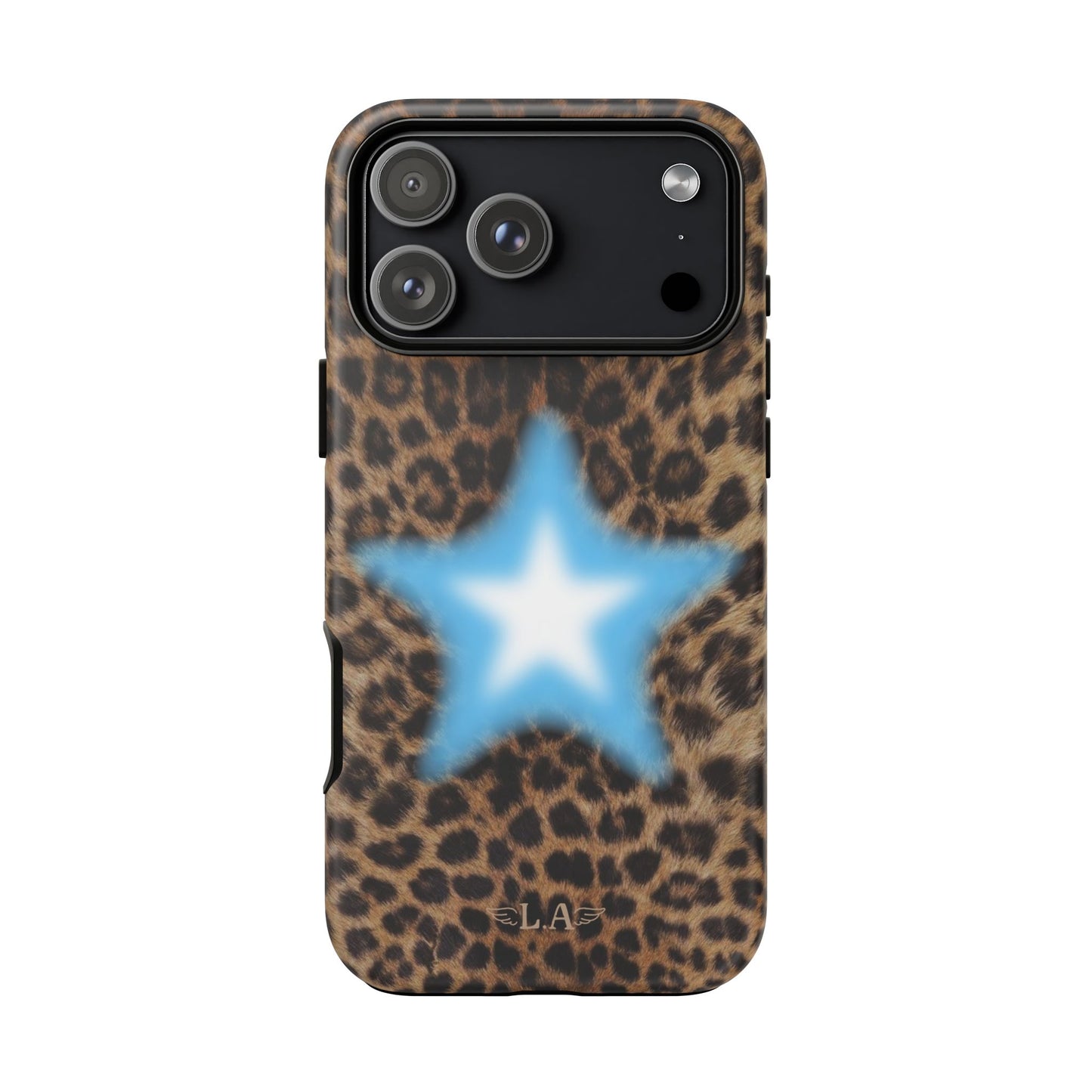 Leopard Blue Star Aura Phone Cases