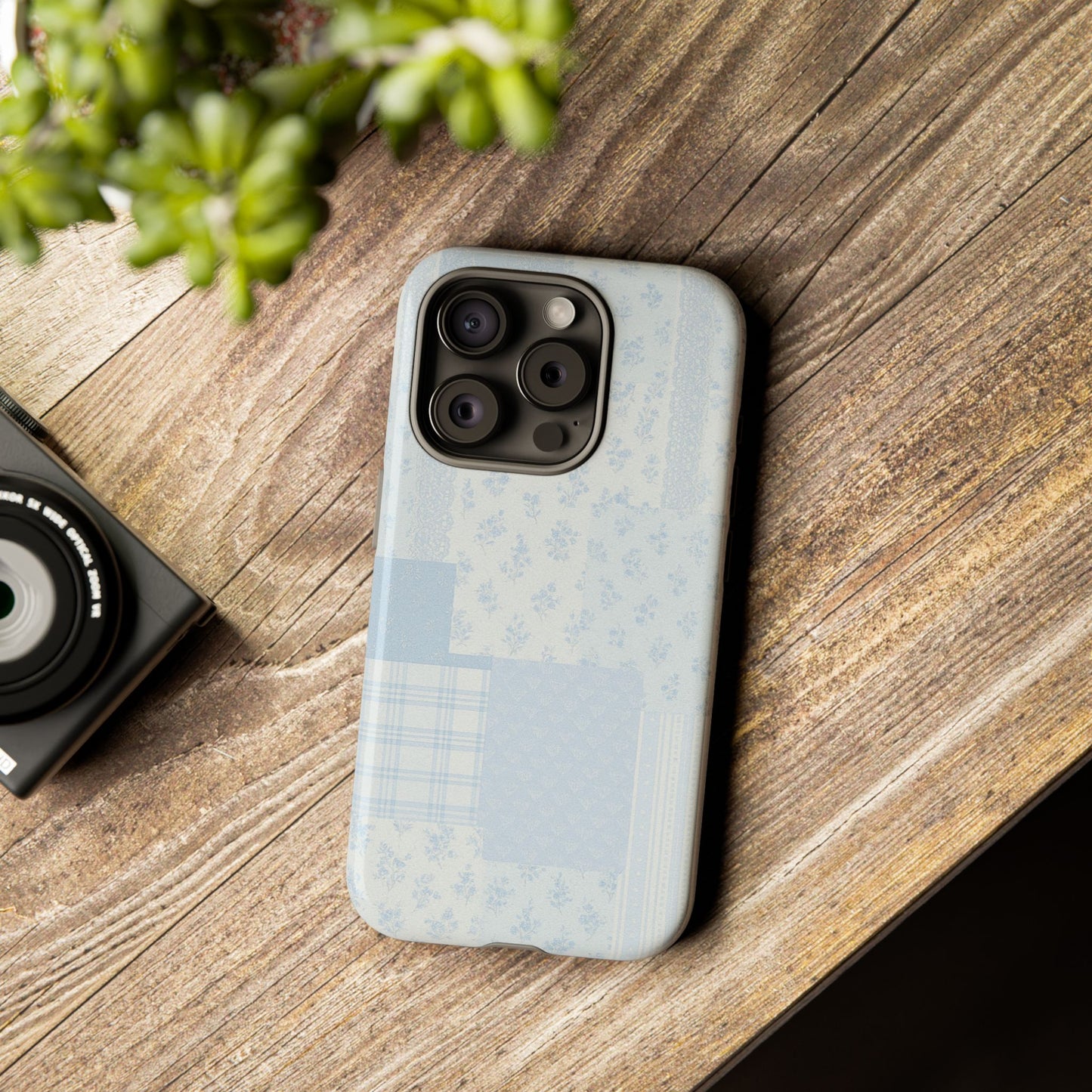 Blue Floral Lace Phone Case