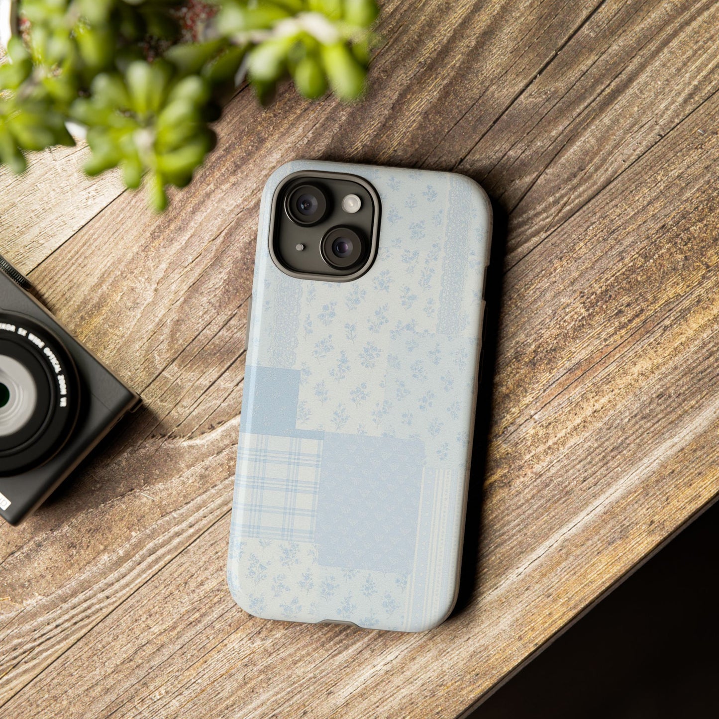 Blue Floral Lace Phone Case