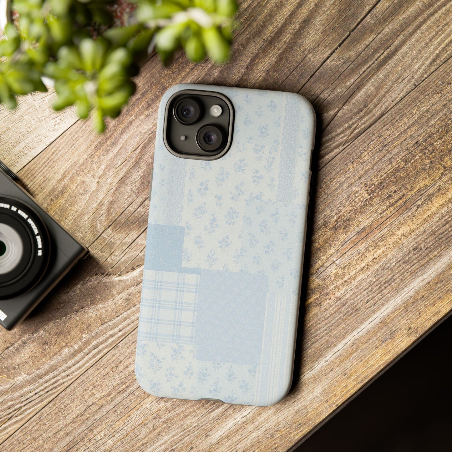 Blue Floral Lace Phone Case