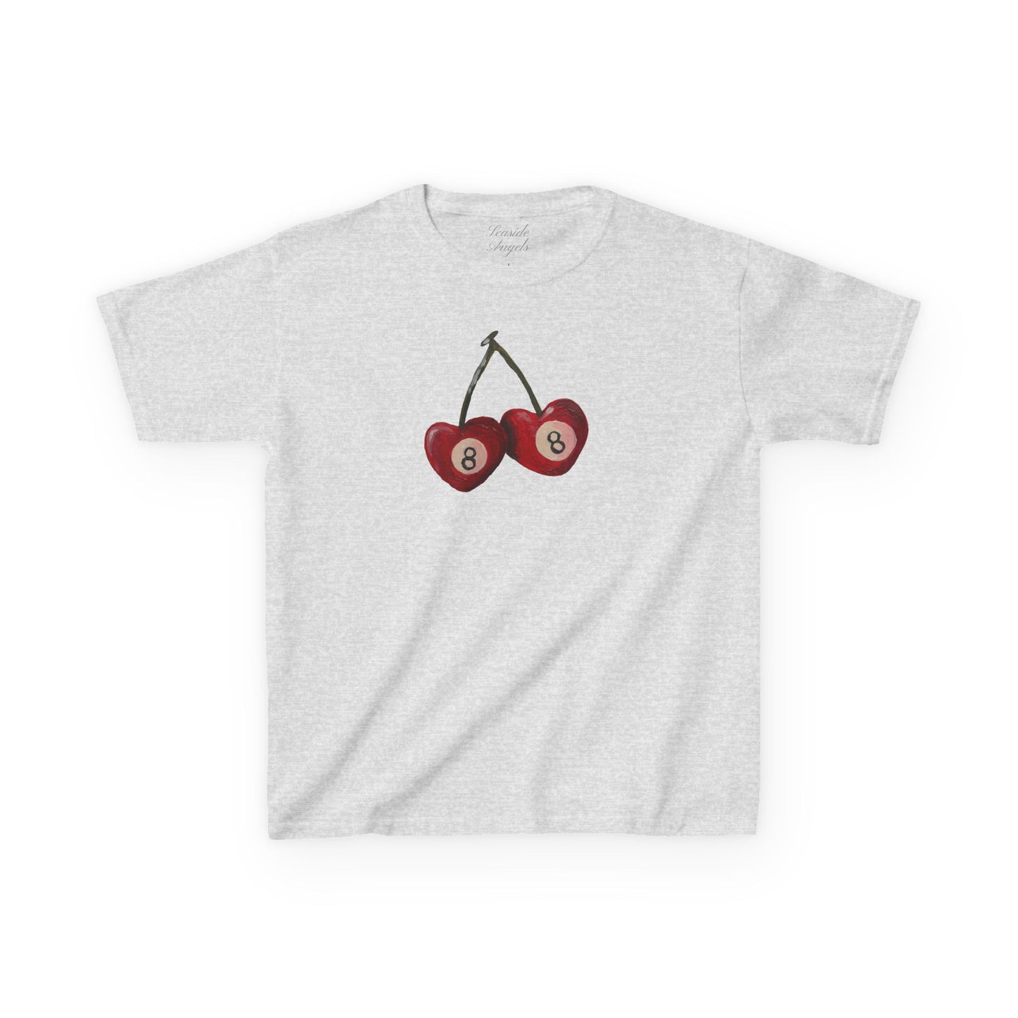 Hand-Painted Cherry 8 Ball Baby Tee