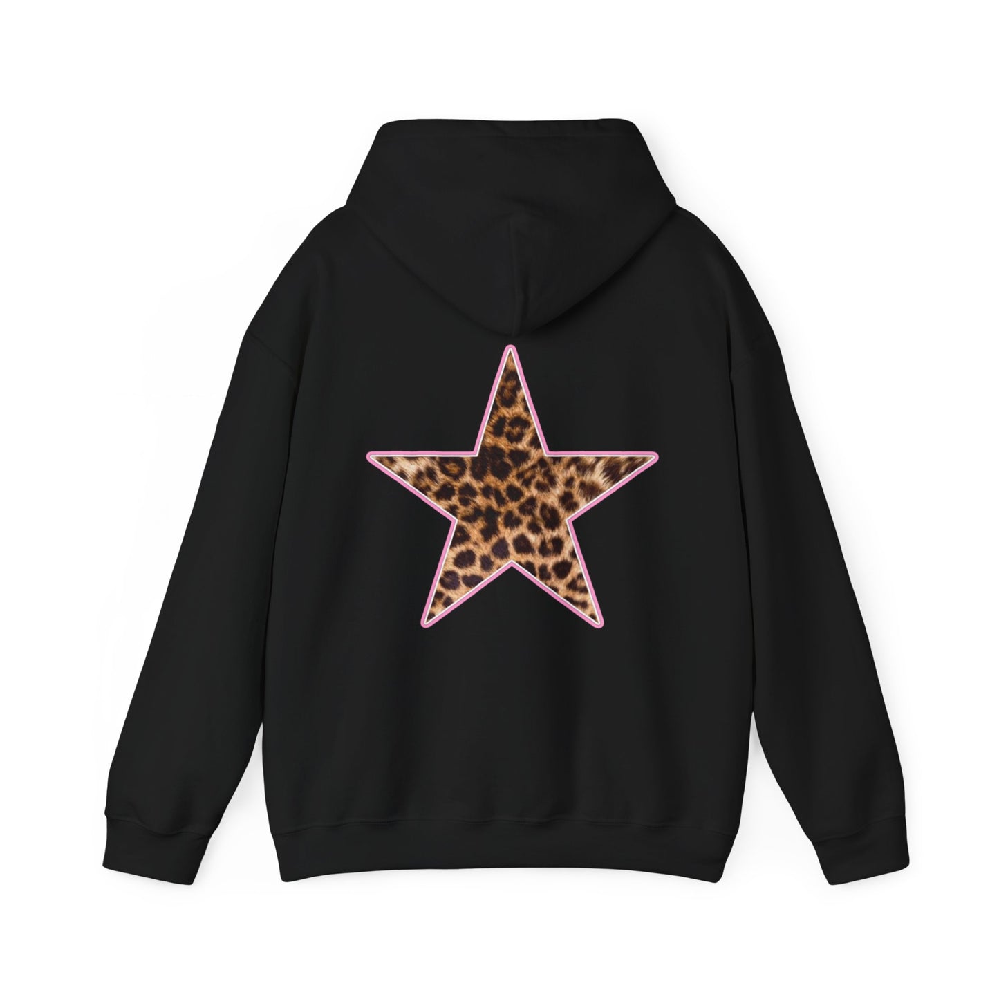Pink Leopard Print Star Hoodie