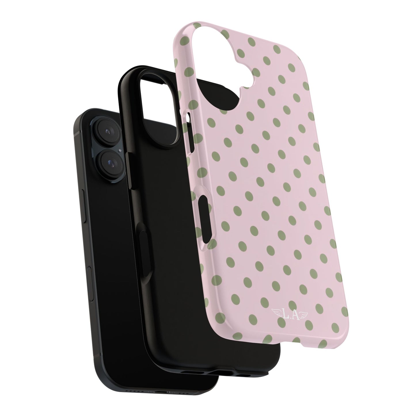 Pink Matcha Polka Dots Phone Case