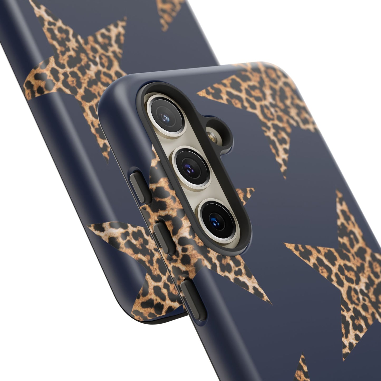 Navy Leopard Print Stars Phone Case