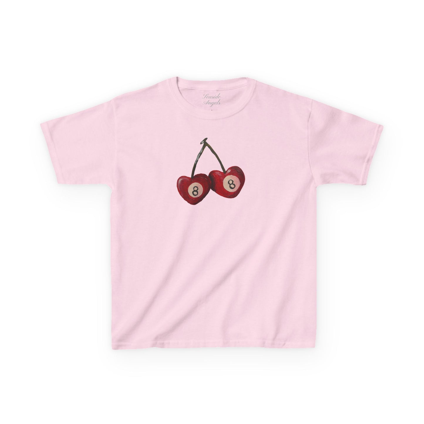 Hand-Painted Cherry 8 Ball Baby Tee
