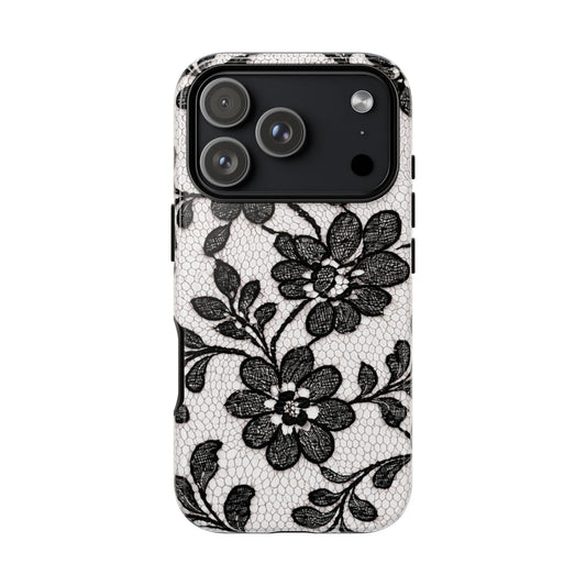 Black Floral Lace Phone Case