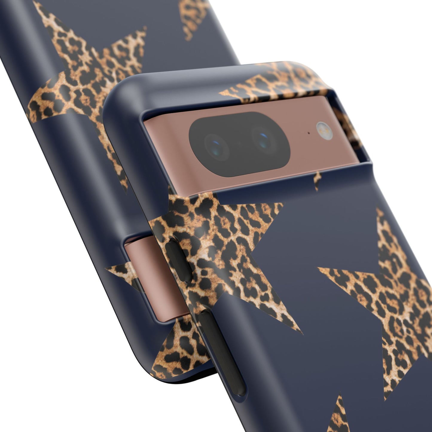 Navy Leopard Print Stars Phone Case
