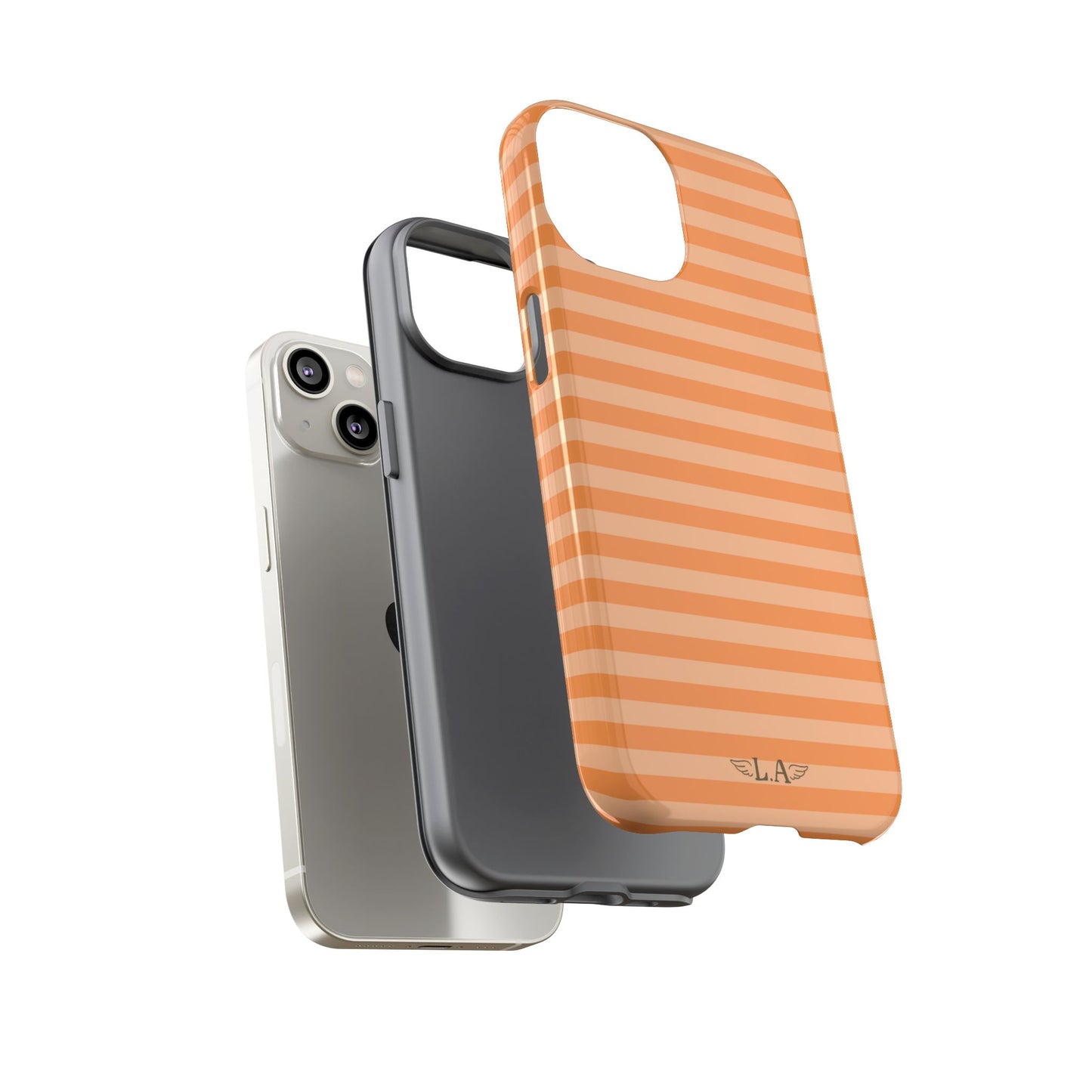 Coral Stripes Phone Case