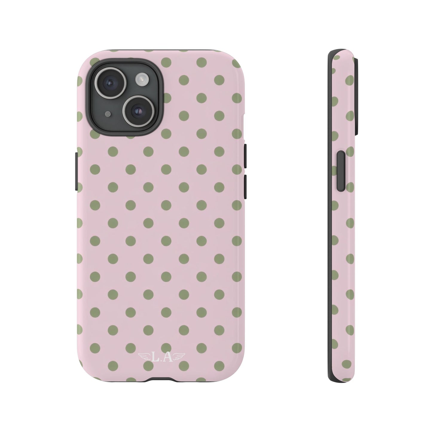 Pink Matcha Polka Dots Phone Case