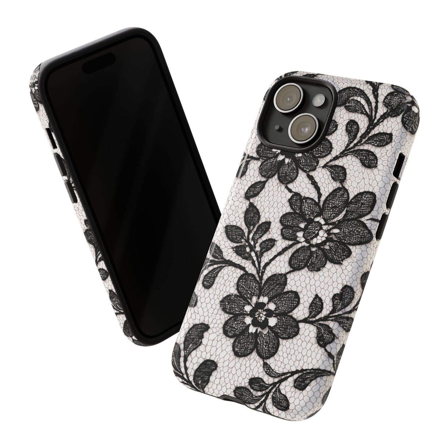 Black Floral Lace Phone Case