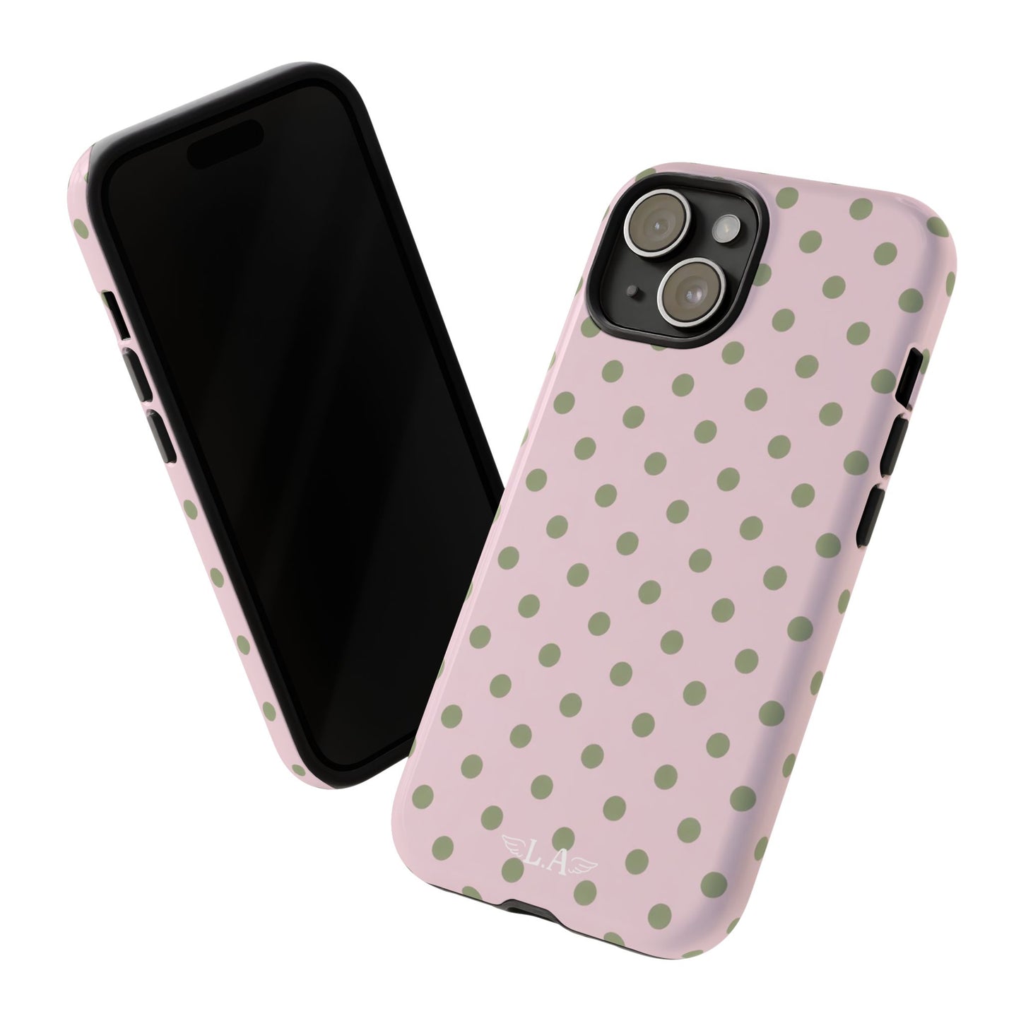 Pink Matcha Polka Dots Phone Case