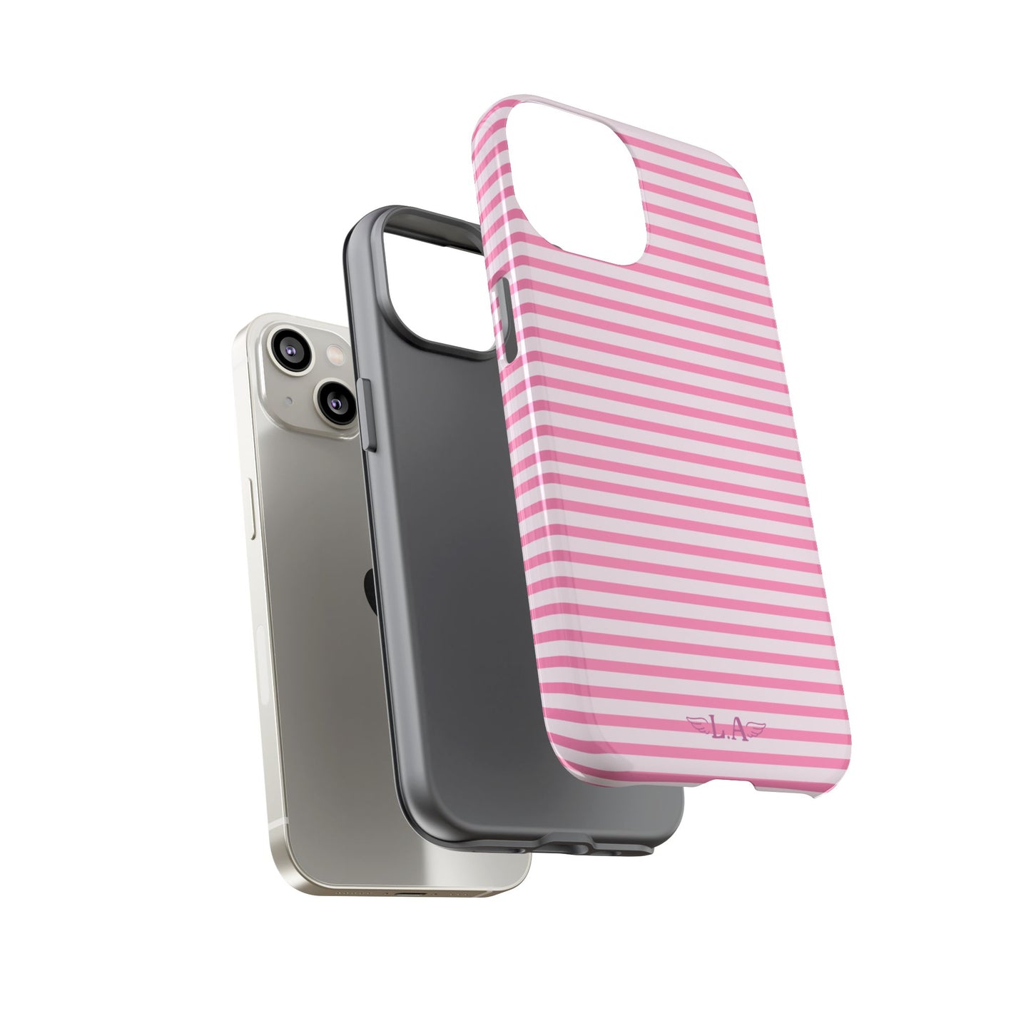 Pink Pinstripes Phone Case