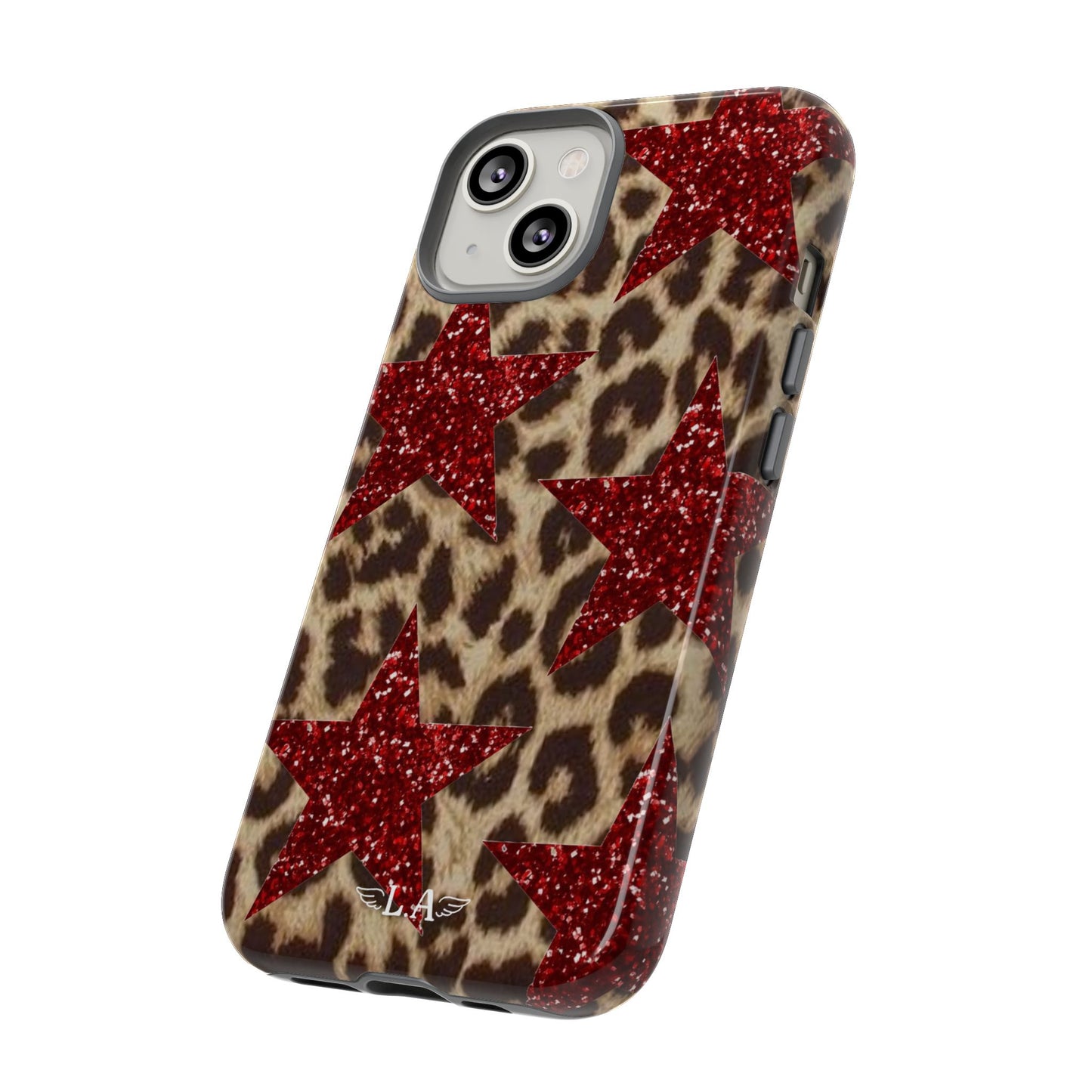 Red Star Leopard Print Phone Case