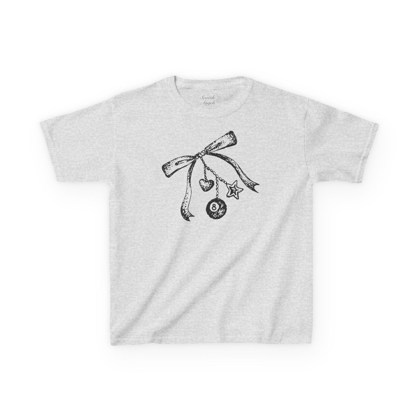 Hand-Drawn Y2K Bow Baby Tee
