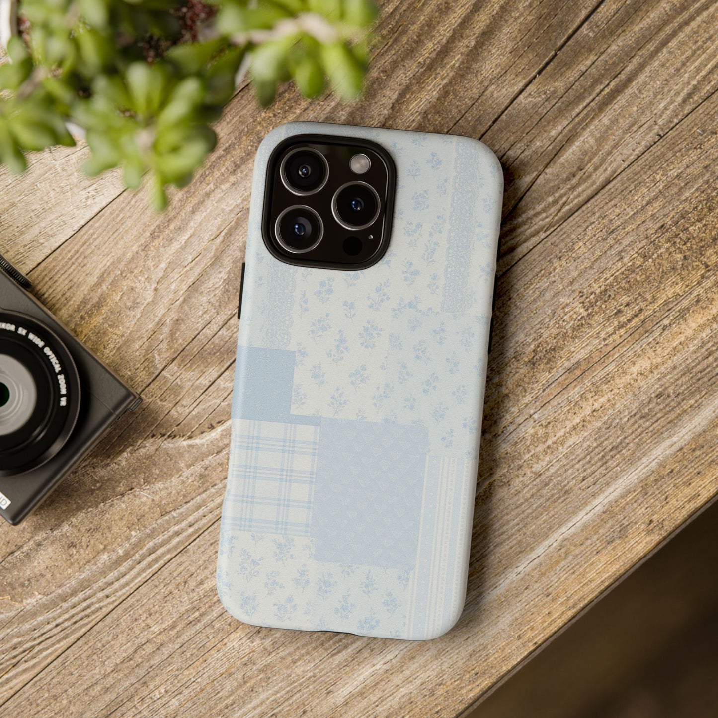 Blue Floral Lace Phone Case