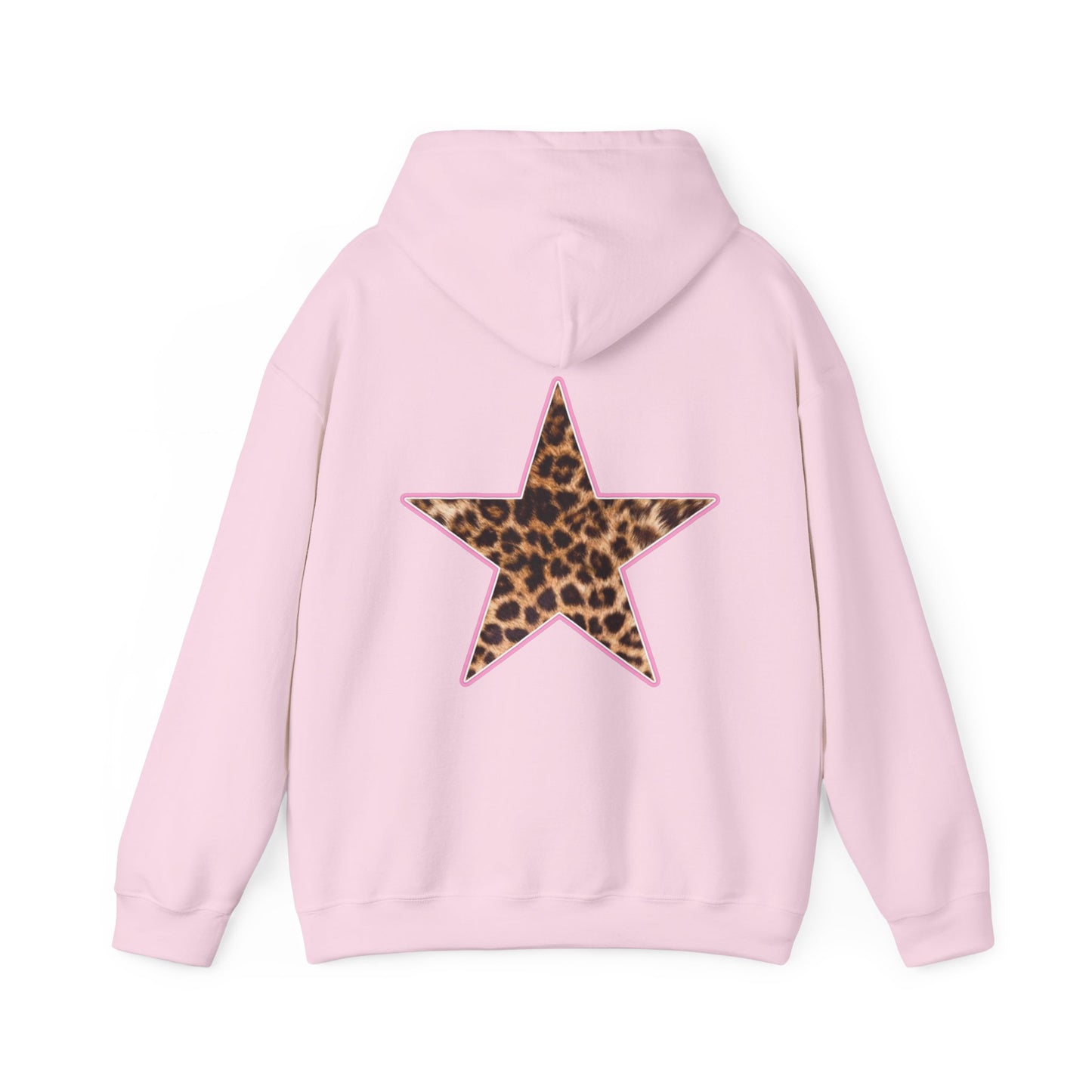 Pink Leopard Print Star Hoodie