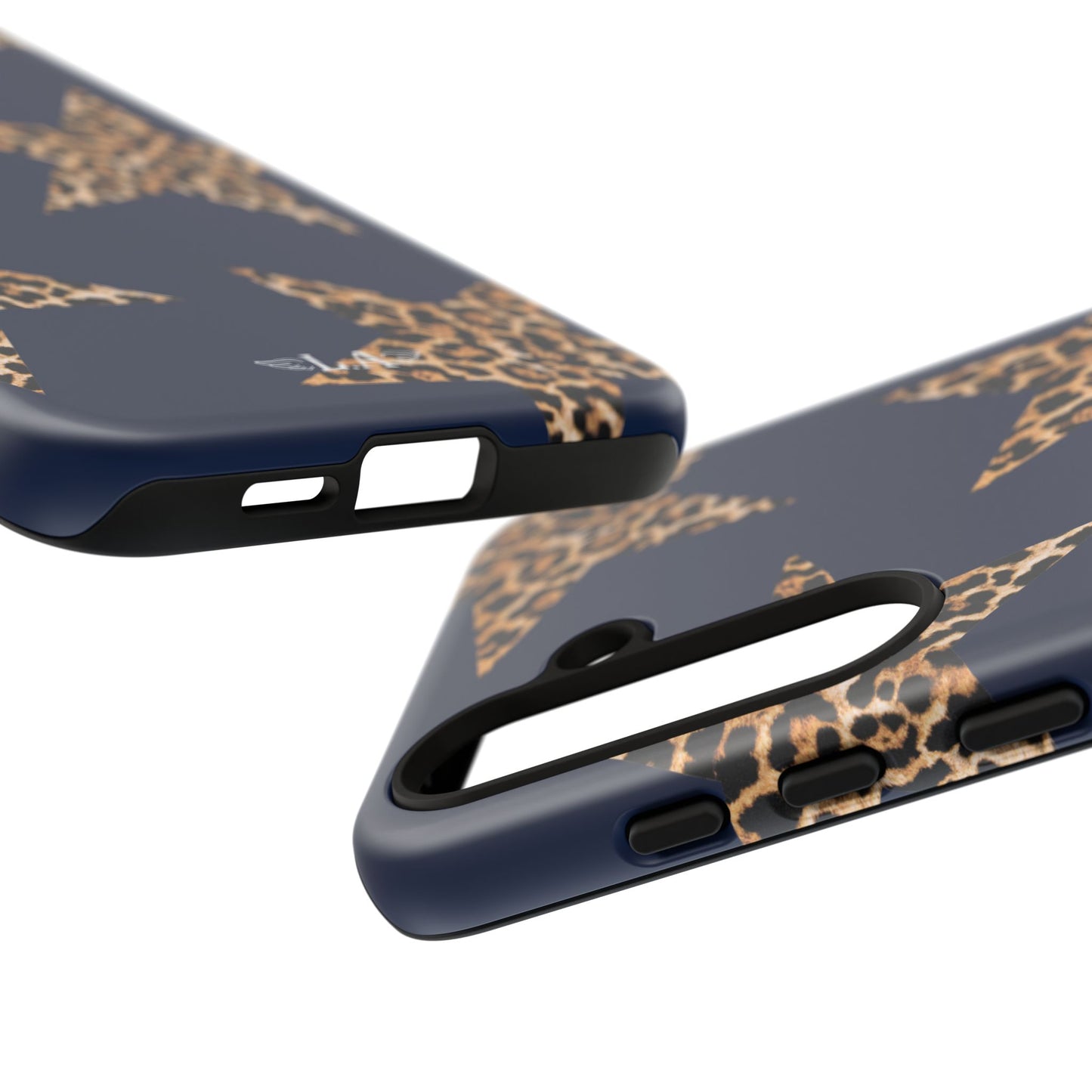 Navy Leopard Print Stars Phone Case