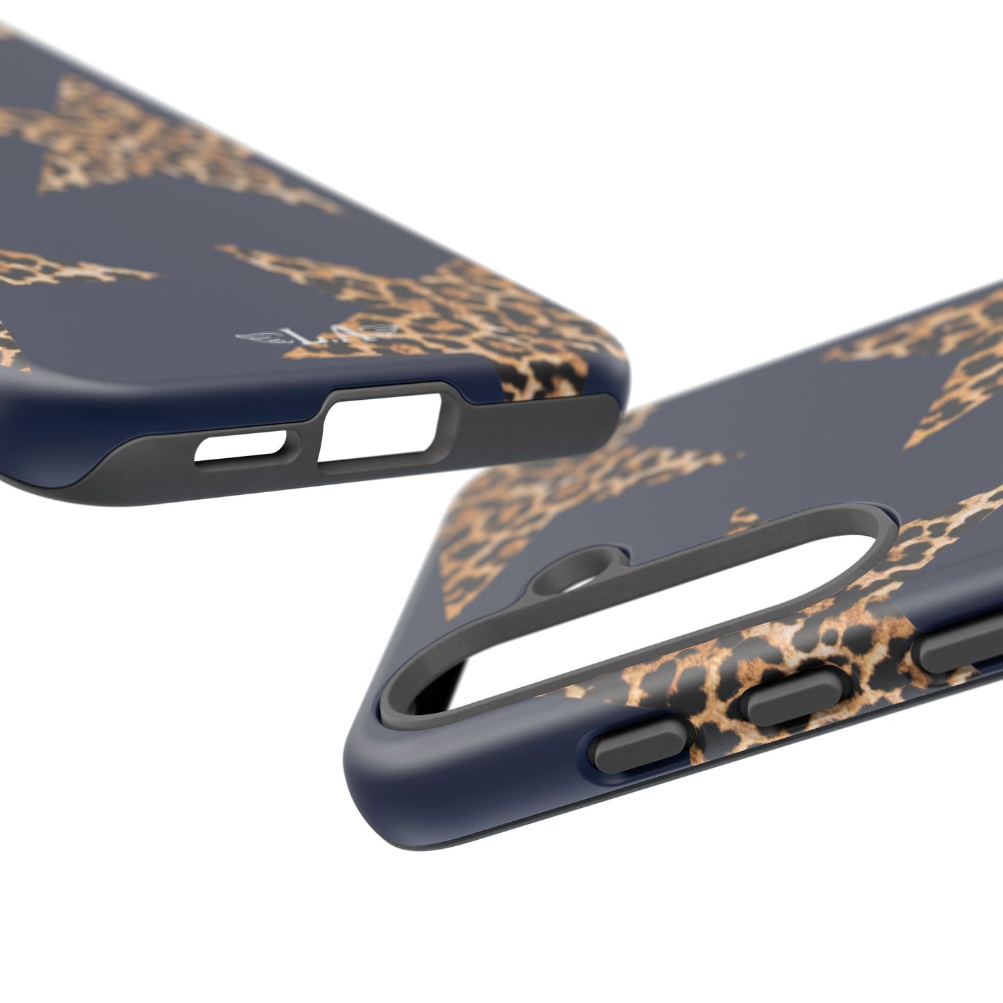 Navy Leopard Print Stars Phone Case