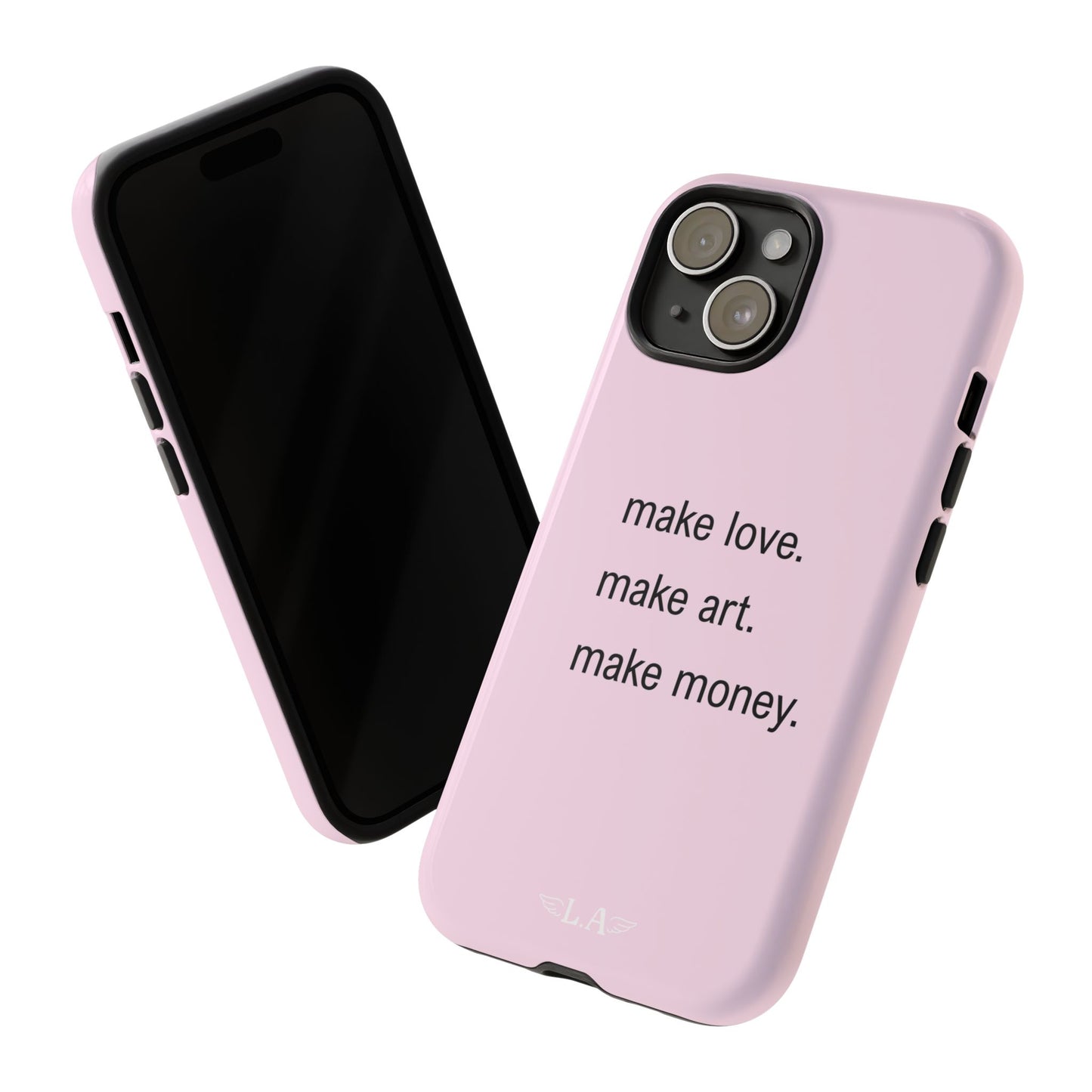 Love, Art, and Money Phone Case