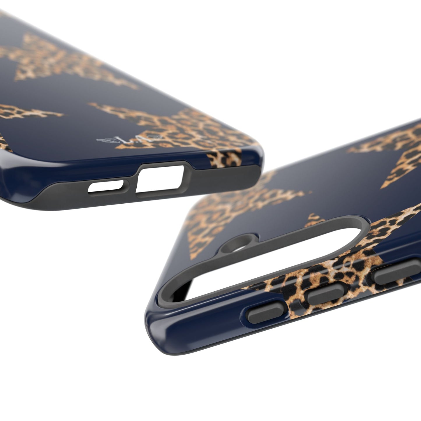 Navy Leopard Print Stars Phone Case