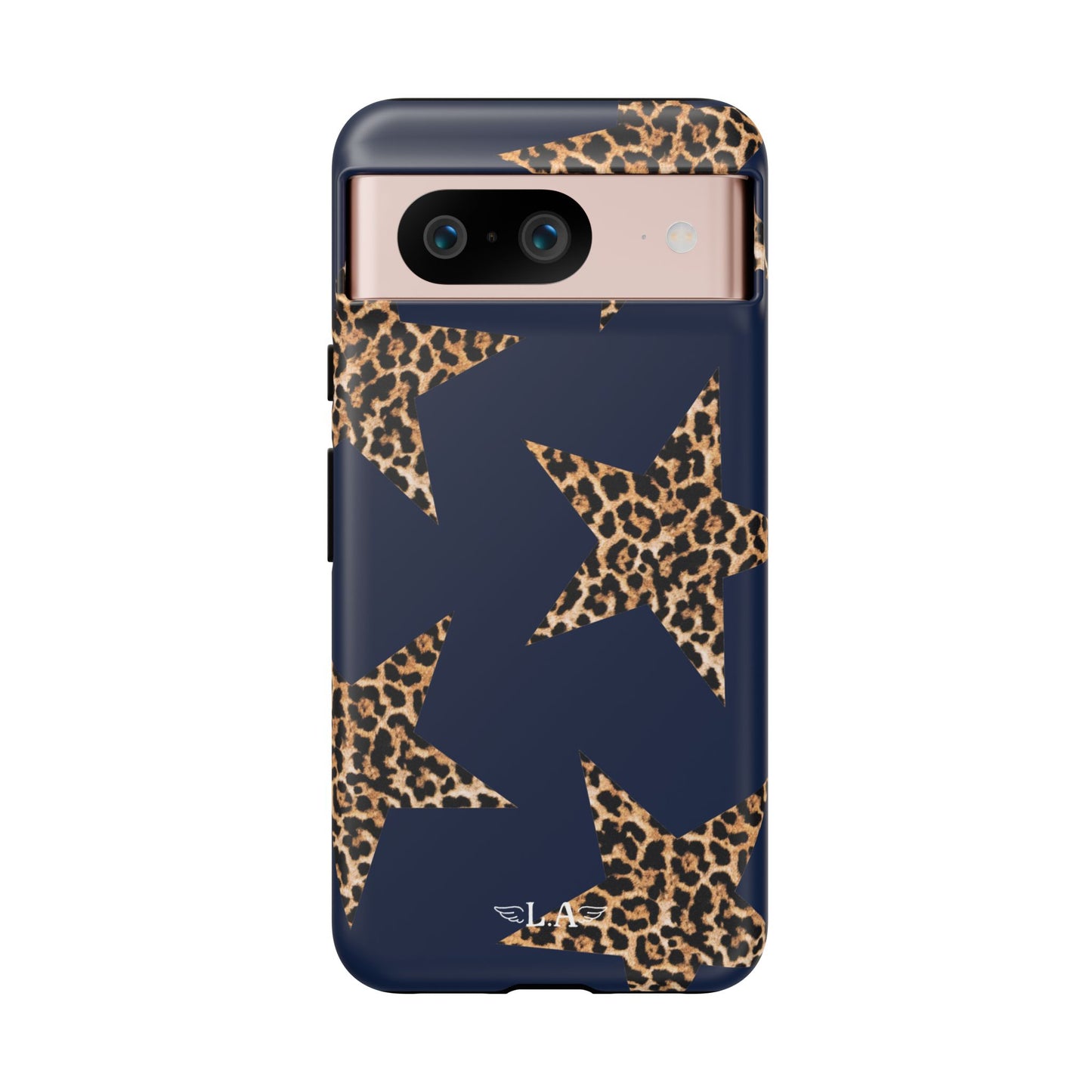 Navy Leopard Print Stars Phone Case