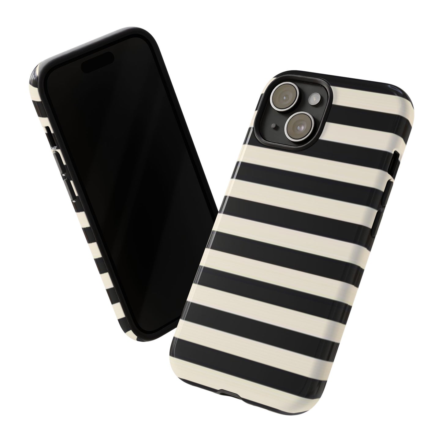 Black + White Stripe Phone Case