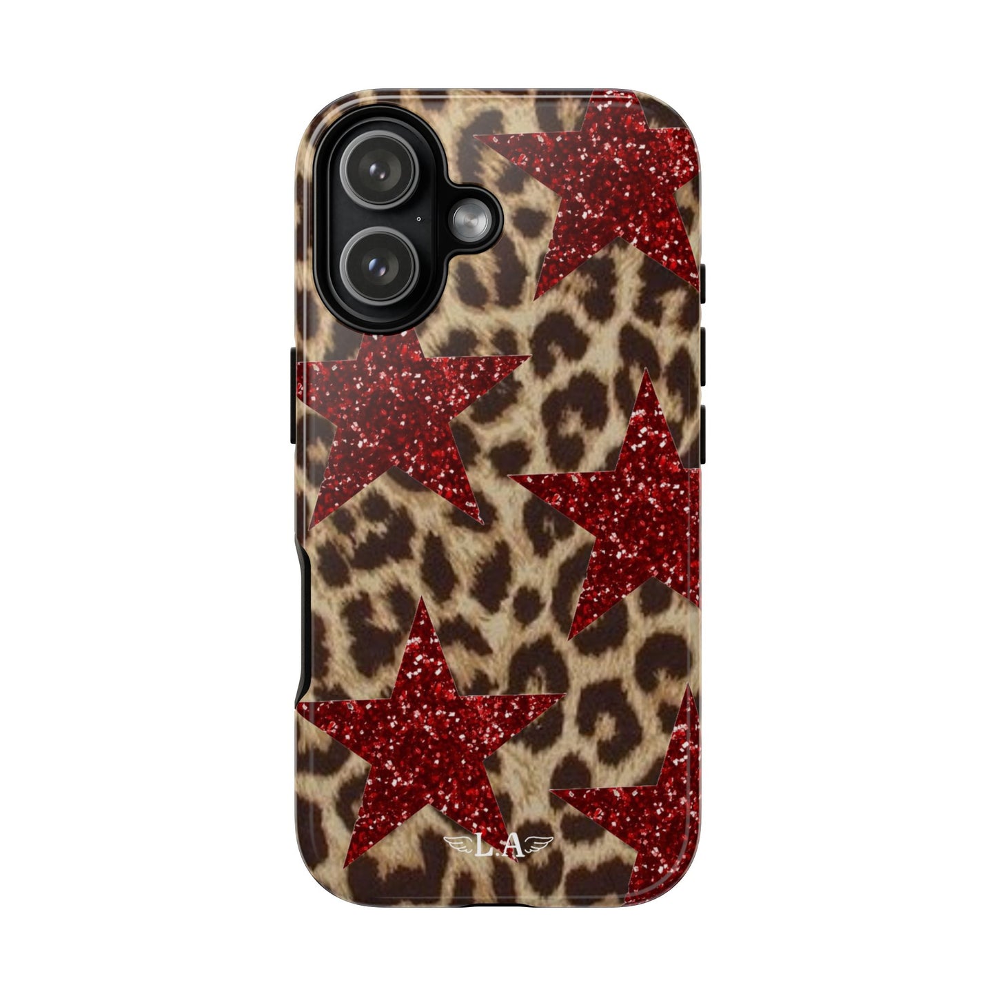 Red Star Leopard Print Phone Case