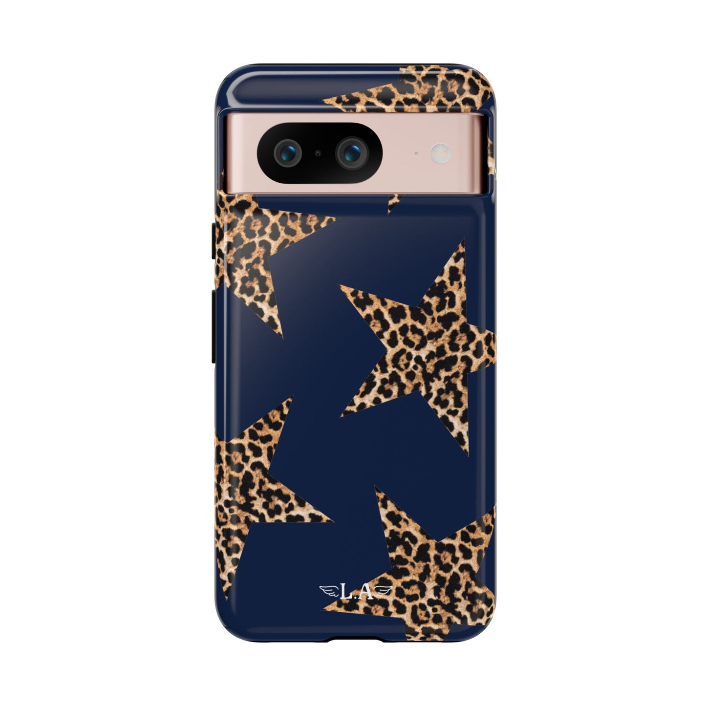 Navy Leopard Print Stars Phone Case