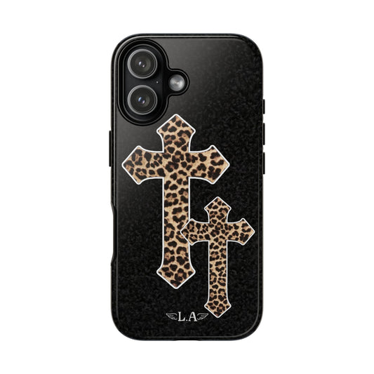 Leopard Print Crosses Phone Case