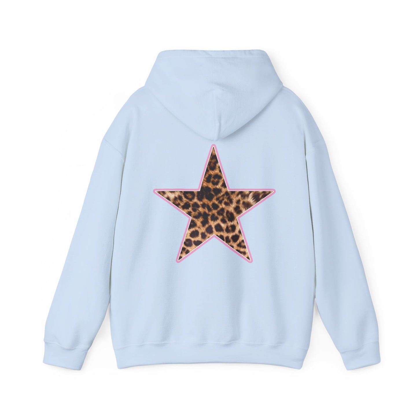 Pink Leopard Print Star Hoodie