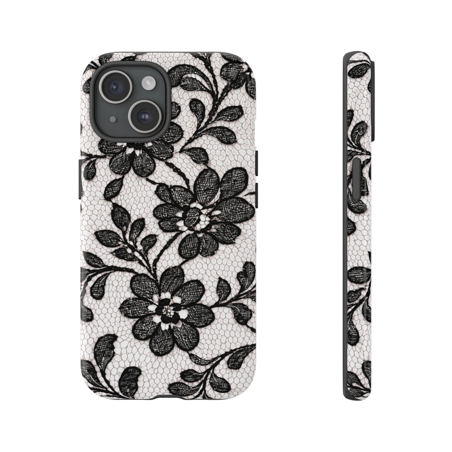Black Floral Lace Phone Case