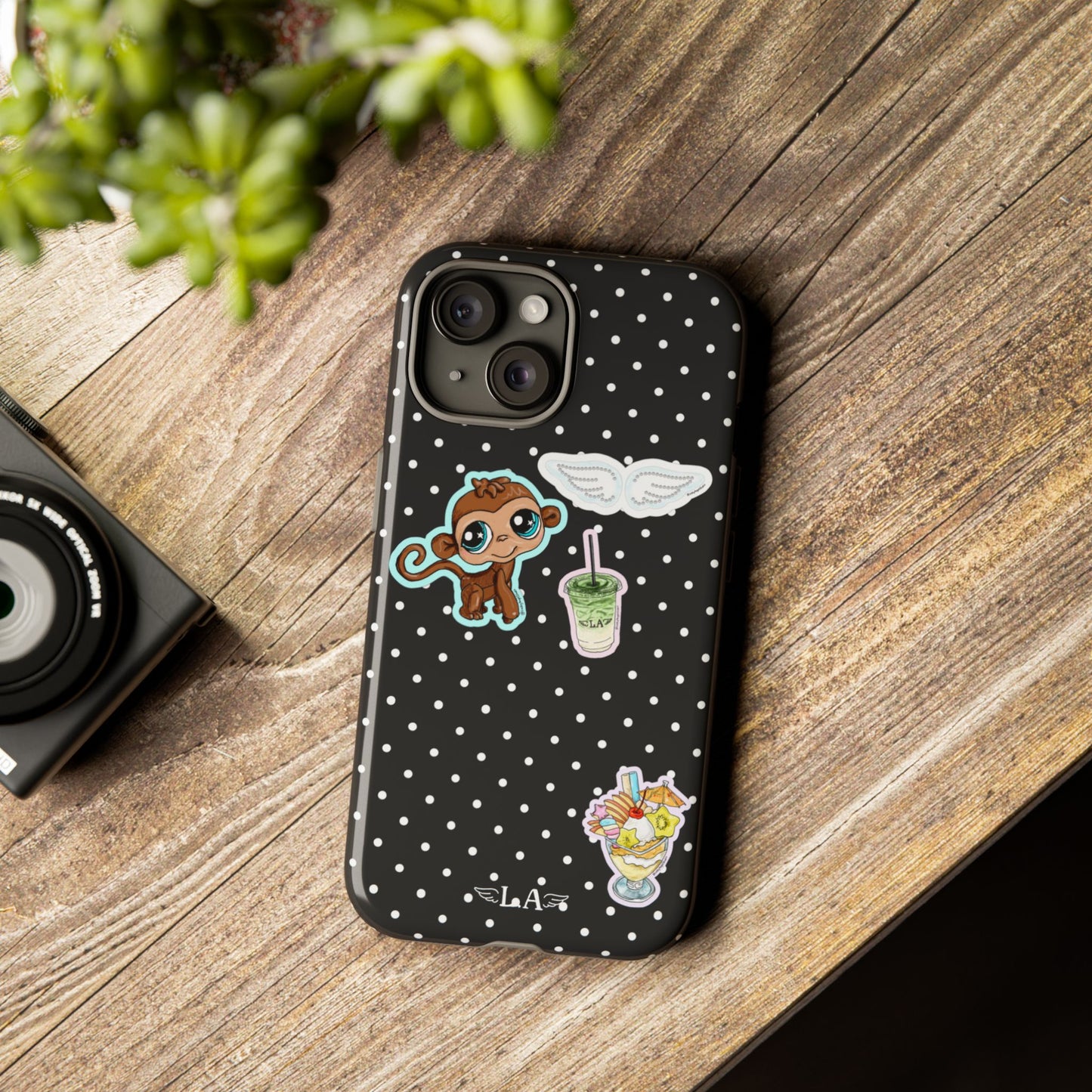 Polka Dot Sticker Phone Case
