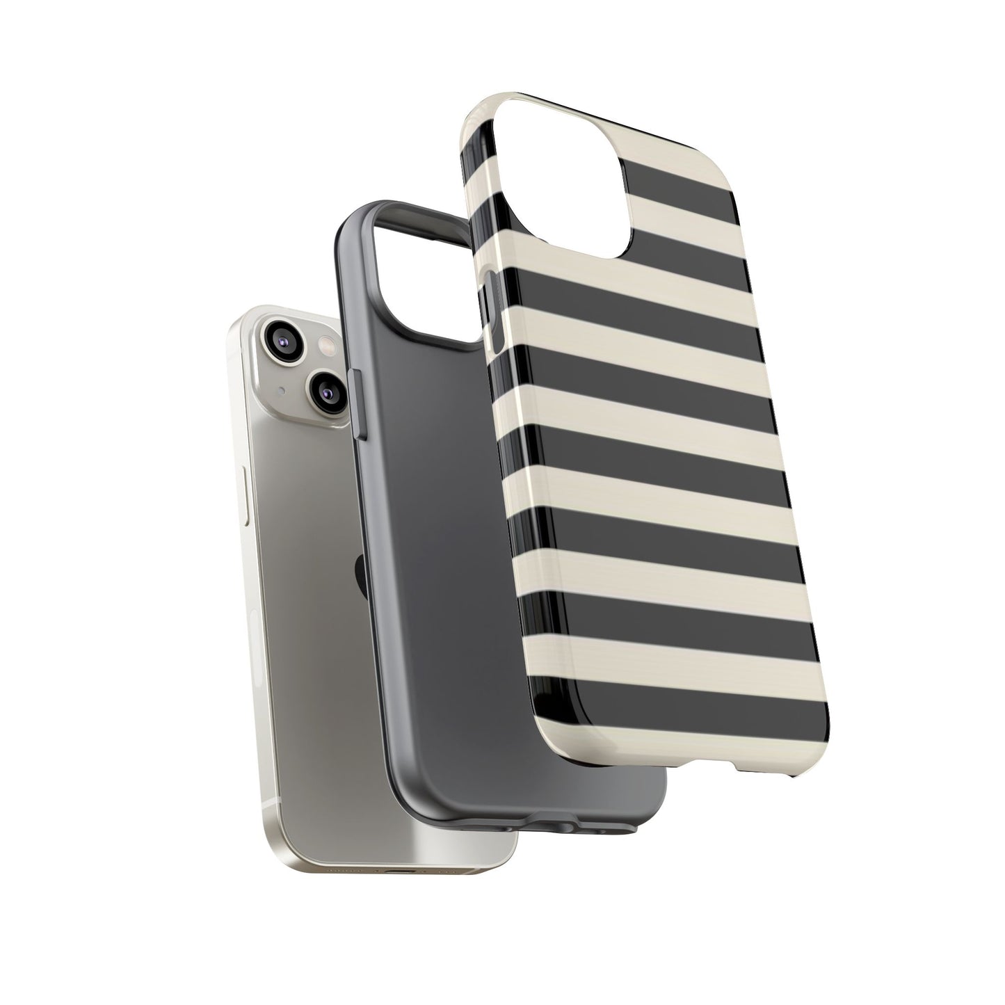 Black + White Stripe Phone Case